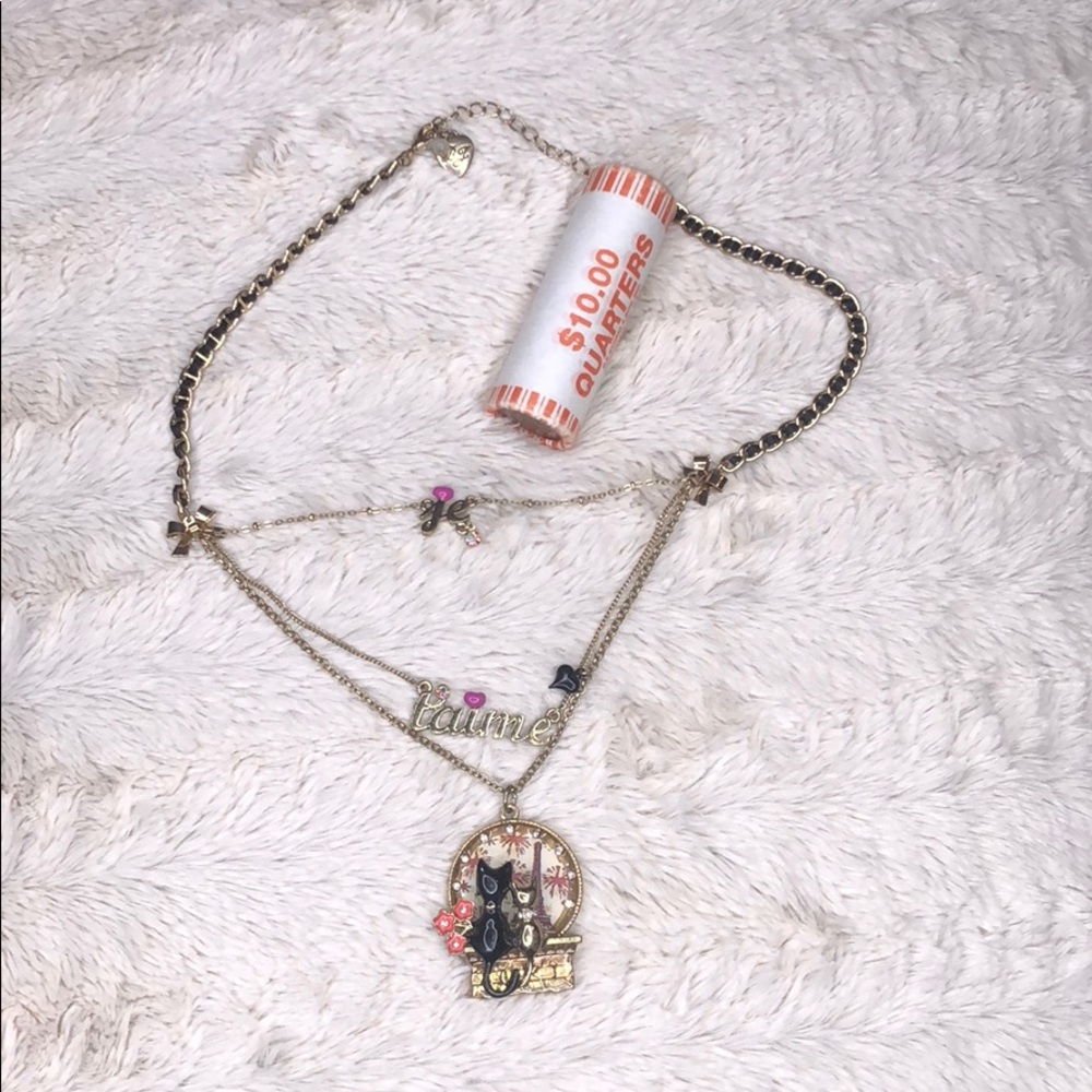 Betsey Johnson Cat Pendant Necklace